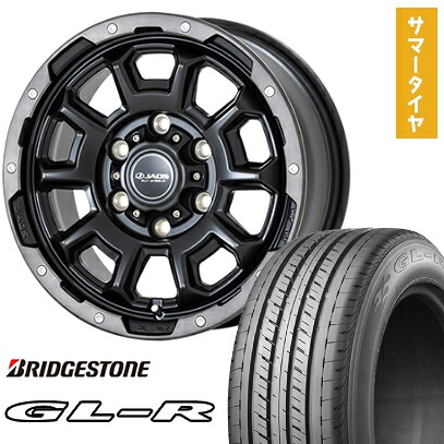 【取付対象】215/65R16 夏タイヤ ホイール4本セット ハイエース200系 BRIDGESTONE GL-R 109/107R JAOS アダマスBL5 16インチ【送料無料】