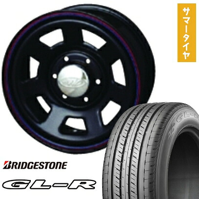 【取付対象】215/65R16 夏タイヤ ホイール4本セット ハイエース200系 BRIDGESTONE GL-R 109/107R AWC デイトナスポークリバース ブラック 16インチ【送料無料】
