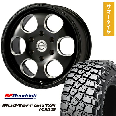 【取付対象】265/65R17 夏タイヤ ホイール4本セット BFグッドリッチ マッドテレーンT/A KM3(6/139車用) エルフォード ブラッドストック 1P 17インチ【送料無料】