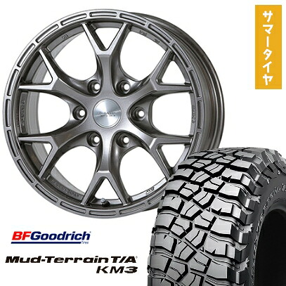 【取付対象】265/65R17 夏タイヤ ホイール4本セット BFグッドリッチ マッドテレーンT/A KM3(6/139車用) ジャオス トライブクロウ 17インチ【送料無料】
