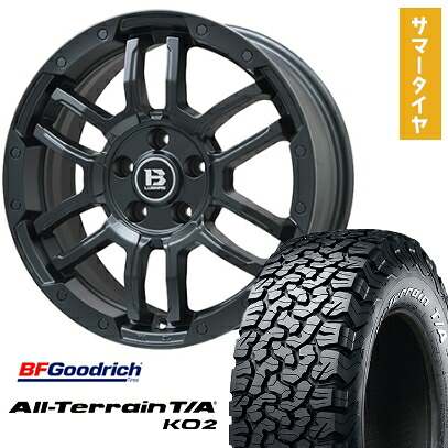 【取付対象】245/65R17 夏タイヤ ホイール4本セット RAV4（Adventure） BFグッドリッチ オールテレーンT/A KO2 RWL/RBL BIGWAY B-LUGNAS FRD(マットブラック) 17インチ【送料無料】｜アークタイヤ 店