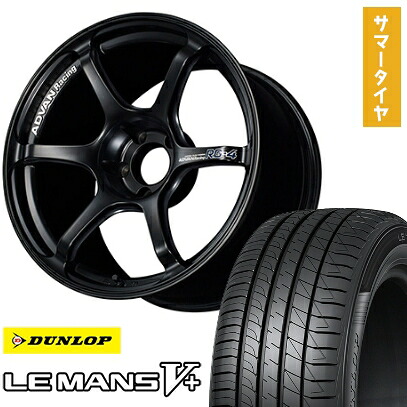 【取付対象】215/45R18 夏タイヤ ホイール4本セット DUNLOP ルマン V+(ファイブプラス) (5/114車用) YOKOHAMA アドバンレーシング RG4 18インチ【送料無料】｜アークタイヤ 店 148,500円