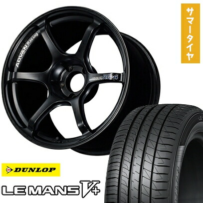 【取付対象】225/40R18 夏タイヤ ホイール4本セット DUNLOP ルマン V+(ファイブプラス) (5/114車用) YOKOHAMA アドバンレーシング RG4 18インチ【送料無料】