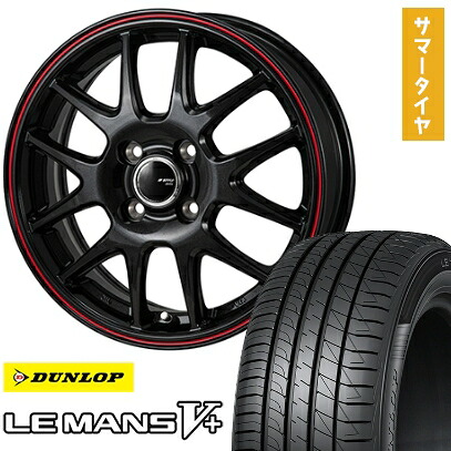 【取付対象】185/55R15 夏タイヤ ホイール4本セット DUNLOP ルマン V+(ファイブプラス) (4/100車用) MONZA JPスタイル ジェファ 15インチ【送料無料】