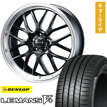 【取付対象】225/45R18 夏タイヤ ホイール4本セット DUNLOP ルマン V+(ファイブプラス) (5/114車用) BLEST ユーロスポーツ タイプ805 セミグロスブラック 18インチ【送料無料】|アークタイヤ 店