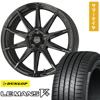【取付対象】225/40R18 夏タイヤ ホイール4本セット DUNLOP ルマン V+(ファイブプラス) (5/114車用) KYOHO サーキュラー C10R 18インチ【送料無料】