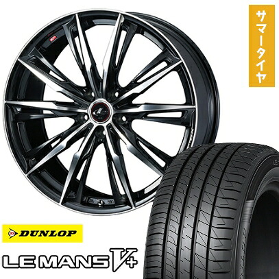 【取付対象】245/35R20 夏タイヤ ホイール4本セット DUNLOP ルマン V+(ファイブプラス) (5/114車用) WEDS レオニス GX 20インチ【送料無料】