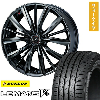 【取付対象】215/40R18 夏タイヤ ホイール4本セット DUNLOP ルマン V+(ファイブプラス) (5/114車用) WEDS レオニス VX 18インチ【送料無料】｜アークタイヤ 店