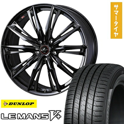 【取付対象】245/35R20 夏タイヤ ホイール4本セット DUNLOP ルマン V+(ファイブプラス) (5/114車用) WEDS レオニス GX 20インチ【送料無料】