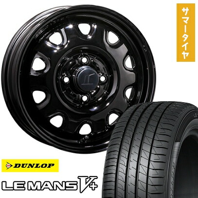 【取付対象】165/70R14 夏タイヤ ホイール4本セット 軽自動車用(ソリオ ハスラー) DUNLOP ルマン V+(ファイブプラス) トピー スチールホイル M73 14インチ【送料無料】
