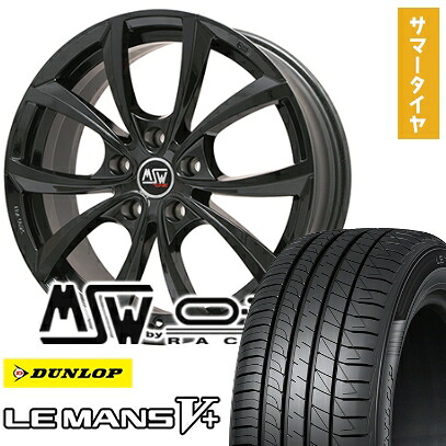 【取付対象】215/40R18 夏タイヤ ホイール4本セット DUNLOP ルマン V+(ファイブプラス) (5/100車用) MSW by OZ Racing MSW 27(グロスブラック) 18インチ【送料無料】|アークタイヤ 店