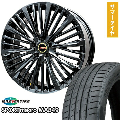 【新品国産5穴114.3車】 夏タイヤ ホイール4本セット 245/35R20 ミレバー スポーツマクロ MA349（限定） プレミックス MER-X BMC 20インチ(送料無料)｜アークタイヤ 店 109,395円