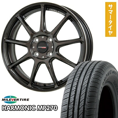 【取付対象】185/55R15 夏タイヤ ホイール４本セット (4/100車用) MILEVER ハーモニック MP270(限定) ホットスタッフ クロススピード ハイパーエディションRS9 15インチ【送料無料】