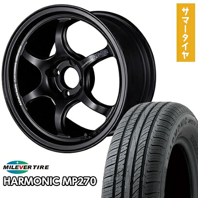 【取付対象】185/55R15 夏タイヤ ホイール4本セット (4/100車用) MILEVER ハーモニック MP270(限定) ヨコハマ アドバンレーシング RG-DII 15インチ【送料無料】|アークタイヤ 店