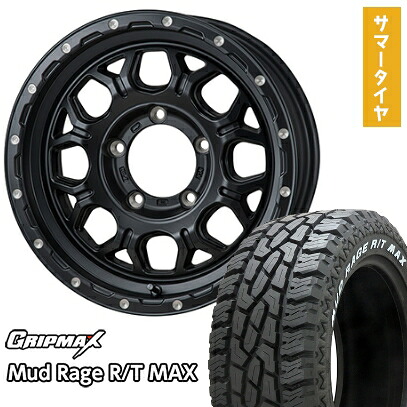 【取付対象】195/80R16 夏タイヤ ホイール4本セット ジムニー GRIPMAX マッドレイジR/T MAX RWL(限定) MONZA HI-BLOCK ジェラード 16インチ【送料無料】 77,550円