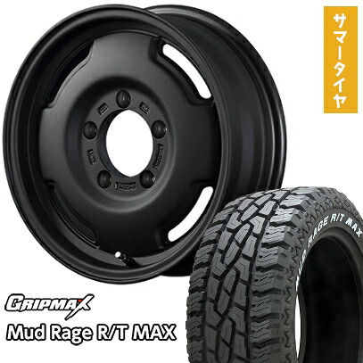 【取付対象】195/80R16 夏タイヤ ホイール4本セット ジムニー GRIPMAX マッドレイジR/T MAX RWL(限定) APIO ワイルドボア SR 16インチ【送料無料】｜アークタイヤ 店 105,270円