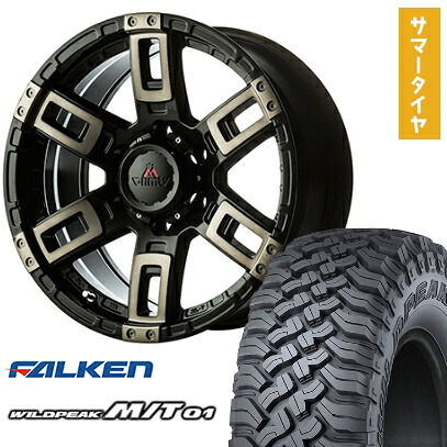 【取付対象】35X12.5R17 夏タイヤ ホイール4本セット FALKEN ワイルドピーク M/T01 (6/139車用) MCLIMB カノン 17インチ【送料無料】