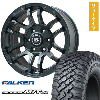 【取付対象】285/70R17 夏タイヤ ホイール4本セット FALKEN ワイルドピーク M/T01 (6/139車用) BIGWAY B-LUGNAS FRD(マットブラック) 17インチ【送料無料】