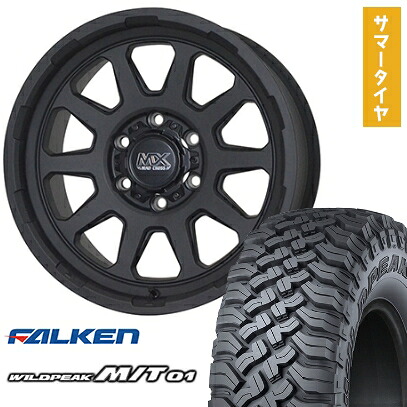 【取付対象】285/70R17 夏タイヤ ホイール4本セット FALKEN ワイルドピーク M/T01 (6/139車用) HOT STUFF マッドクロス レンジャー 17インチ【送料無料】|アークタイヤ 店