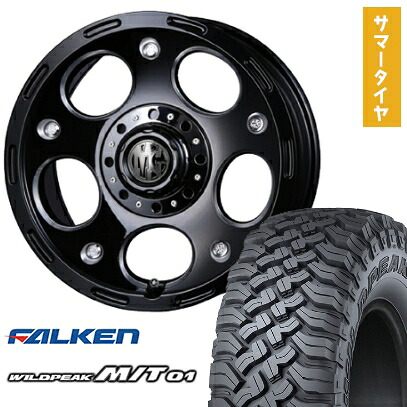 【取付対象】35X12.5R17 夏タイヤ ホイール4本セット FALKEN ワイルドピーク M/T01 (6/139車用) CRIMSON マーテルギア(MG) デーモン 17インチ【送料無料】