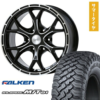 【取付対象】35X12.5R17 夏タイヤ ホイール4本セット FALKEN ワイルドピーク M/T01(6/139車用) ジャオス トライブクロウ 17インチ【送料無料】