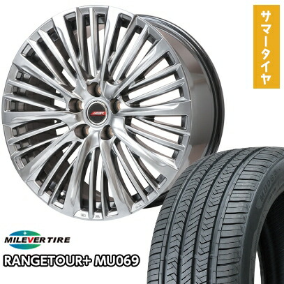 【新品】40系アルファード/ヴェルファイア用 夏タイヤ ホイール4本セット 245/45R20 ミレバー レンジツアープラスMU069（限定） プレミックス MER-X ハイパーシルバー(平座ナット) 20インチ(送料無料) 99,330円