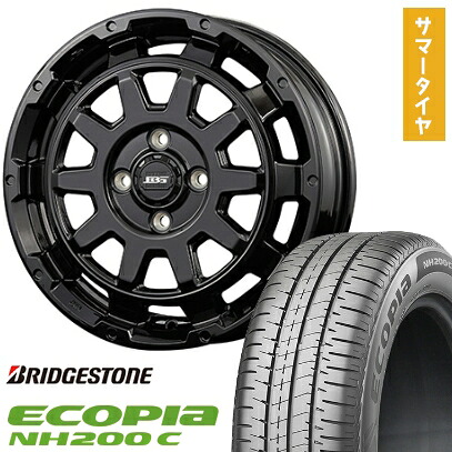 【取付対象】165/55R15 夏タイヤ ホイール4本セット N-BOX タントカスタム ワゴンR BRIDGESTONE エコピア NH200 C KOSEI ボトムガルシア ディグレ 15インチ【送料無料】