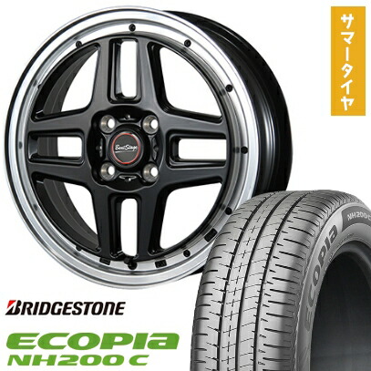 【取付対象】165/55R15 夏タイヤ ホイール4本セット N-BOX タントカスタム ワゴンR BRIDGESTONE エコピア NH200 C BLEST ビートステージ WT-C 15インチ【送料無料】