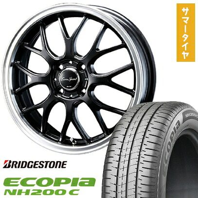 【取付対象】165/55R15 夏タイヤ ホイール4本セット N-BOX タントカスタム ワゴンR BRIDGESTONE エコピア NH200 C BLEST ユーロスポーツ タイプ805 セミグロスブラック 15インチ【送料無料】｜アークタイヤ 店 62,645円