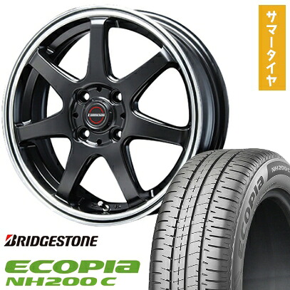 【取付対象】165/55R15 夏タイヤ ホイール4本セット N-BOX タントカスタム ワゴンR BRIDGESTONE エコピア NH200 C BLEST ユーロマジック タイプS-07 15インチ【送料無料】｜アークタイヤ 店