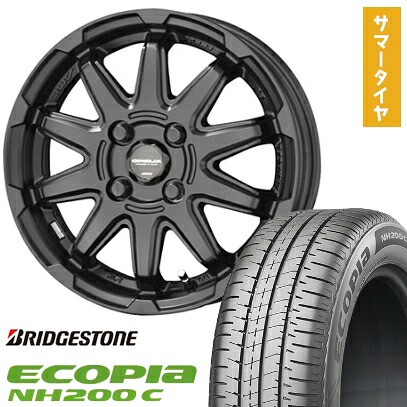 【取付対象】165/55R15 夏タイヤ ホイール4本セット BRIDGESTONE エコピア NH200 C (軽自動車用) 共豊 サーキュラー C10S 15インチ【送料無料】