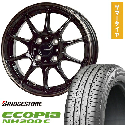【取付対象】165/55R15 夏タイヤ ホイール4本セット BRIDGESTONE エコピア NH200 C (軽自動車用) ホットスタッフ ジースピード P-07 15インチ【送料無料】
