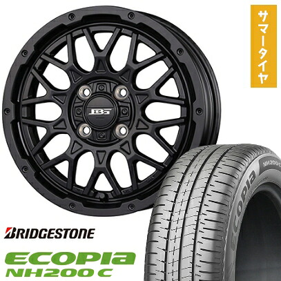 【取付対象】165/55R15 夏タイヤ ホイール４本セット 軽自動車用（N-BOX タント スペーシア） BRIDGESTONE エコピア NH200 C コーセイ ボトムガルシア シャドウバーツ 15インチ【送料無料】