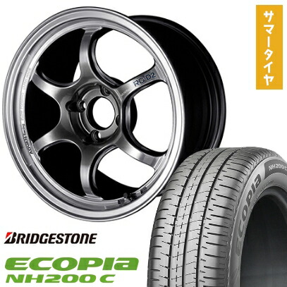 【取付対象】165/55R15 夏タイヤ ホイール4本セット N-BOX タントカスタム ワゴンR BRIDGESTONE エコピア NH200 C YOKOHAMA アドバンレーシング RG-DII 15インチ【送料無料】｜アークタイヤ 店