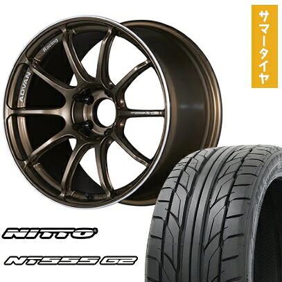 【取付対象】215/40R18 夏タイヤ ホイール4本セット NITTO NT555 G2 (5/114車用) YOKOHAMA アドバンレーシング RSIII 18インチ【送料無料】