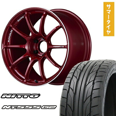 【取付対象】215/40R18 夏タイヤ ホイール4本セット NITTO NT555 G2 (5/114車用) YOKOHAMA アドバンレーシング RSIII 18インチ【送料無料】