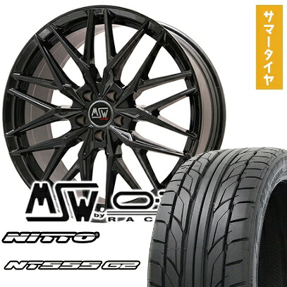 【取付対象】235/35R19 夏タイヤ ホイール4本セット NITTO NT555 G2 (5/114車用) MSW by OZ Racing MSW 50(グロスブラック) 19インチ【送料無料】