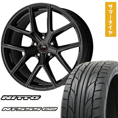 【取付対象】225/45R19 夏タイヤ ホイール4本セット NITTO NT555 G2 (5/114車用) MOMO RF-01 19インチ【送料無料】