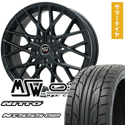 【取付対象】225/40R19 夏タイヤ ホイール4本セット NITTO NT555 G2 (5/114車用) MSW by OZ Racing MSW 74(グロスブラック) 19インチ【送料無料】｜アークタイヤ 店