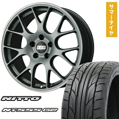 【取付対象】225/40R19 夏タイヤ ホイール4本セット NITTO NT555 G2 (5/114車用) BBS GERMANY CH-R サテンチタニウム 19インチ【送料無料】