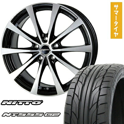 【取付対象】215/40R18 夏タイヤ ホイール4本セット プリウス NITTO NT555 G2 HOT STUFF ラフィット LE-03 18インチ【送料無料】｜アークタイヤ 店