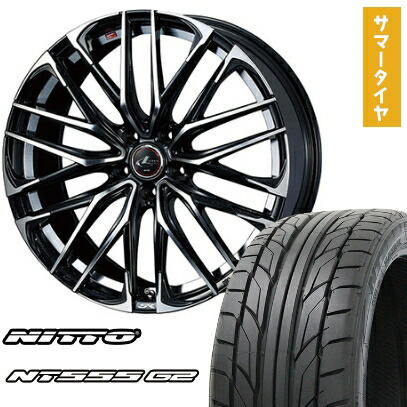 【取付対象】225/40R19 夏タイヤ ホイール4本セット NITTO NT555 G2 (5/114車用) WEDS レオニス SK 19インチ【送料無料】
