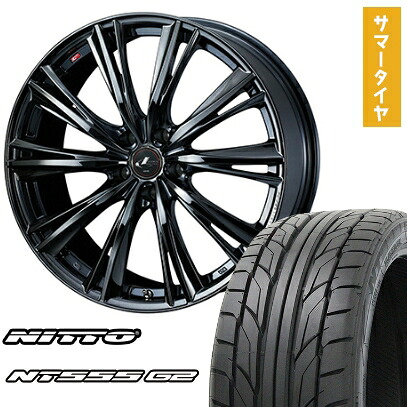 【取付対象】215/45R18 夏タイヤ ホイール4本セット NITTO NT555 G2 (5/114車用) WEDS レオニス WX 18インチ【送料無料】