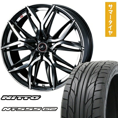 【取付対象】225/45R19 夏タイヤ ホイール4本セット NITTO NT555 G2 (5/114車用) WEDS レオニス LM 19インチ【送料無料】