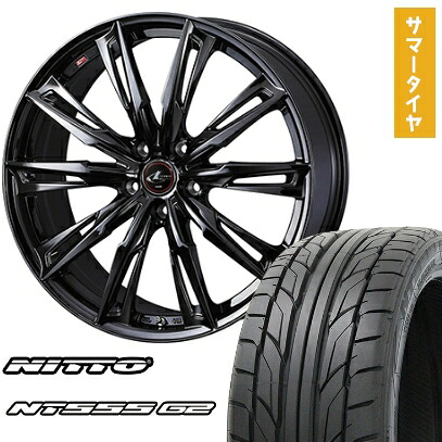 【取付対象】245/35R19 夏タイヤ ホイール4本セット NITTO NT555 G2 (5/114車用) WEDS レオニス GX 19インチ【送料無料】