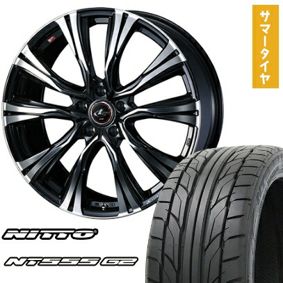【取付対象】225/40R19 夏タイヤ ホイール4本セット NITTO NT555 G2 (5/114車用) WEDS レオニス VR 19インチ【送料無料】