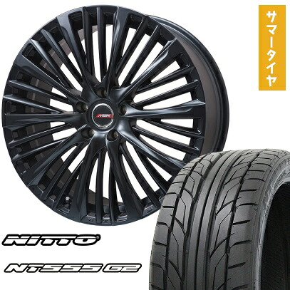 【取付対象】225/45R18 夏タイヤ ホイール４本セット (5/114車用) NITTO NT555 G2 PREMIX MER-X(マットブラック) 18インチ【送料無料】｜アークタイヤ 店