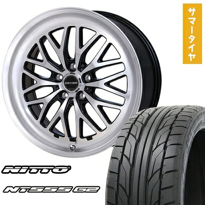 【取付対象】215/40R18 夏タイヤ ホイール4本セット (5/114車用) NITTO NT555 G2 MONZA ジェクシス GM210 18インチ【送料無料】|アークタイヤ 店