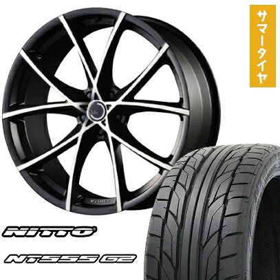 【取付対象】215/40R18 夏タイヤ ホイール4本セット (5/114車用) NITTO NT555 G2 エムズスピード ジュリア フルスロットル 18インチ【送料無料】|アークタイヤ 店