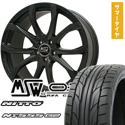 【取付対象】225/45R18 夏タイヤ ホイール4本セット NITTO NT555 G2 (5/114車用) MSW by OZ Racing MSW 48(マットブラック) 18インチ【送料無料】|アークタイヤ 店
